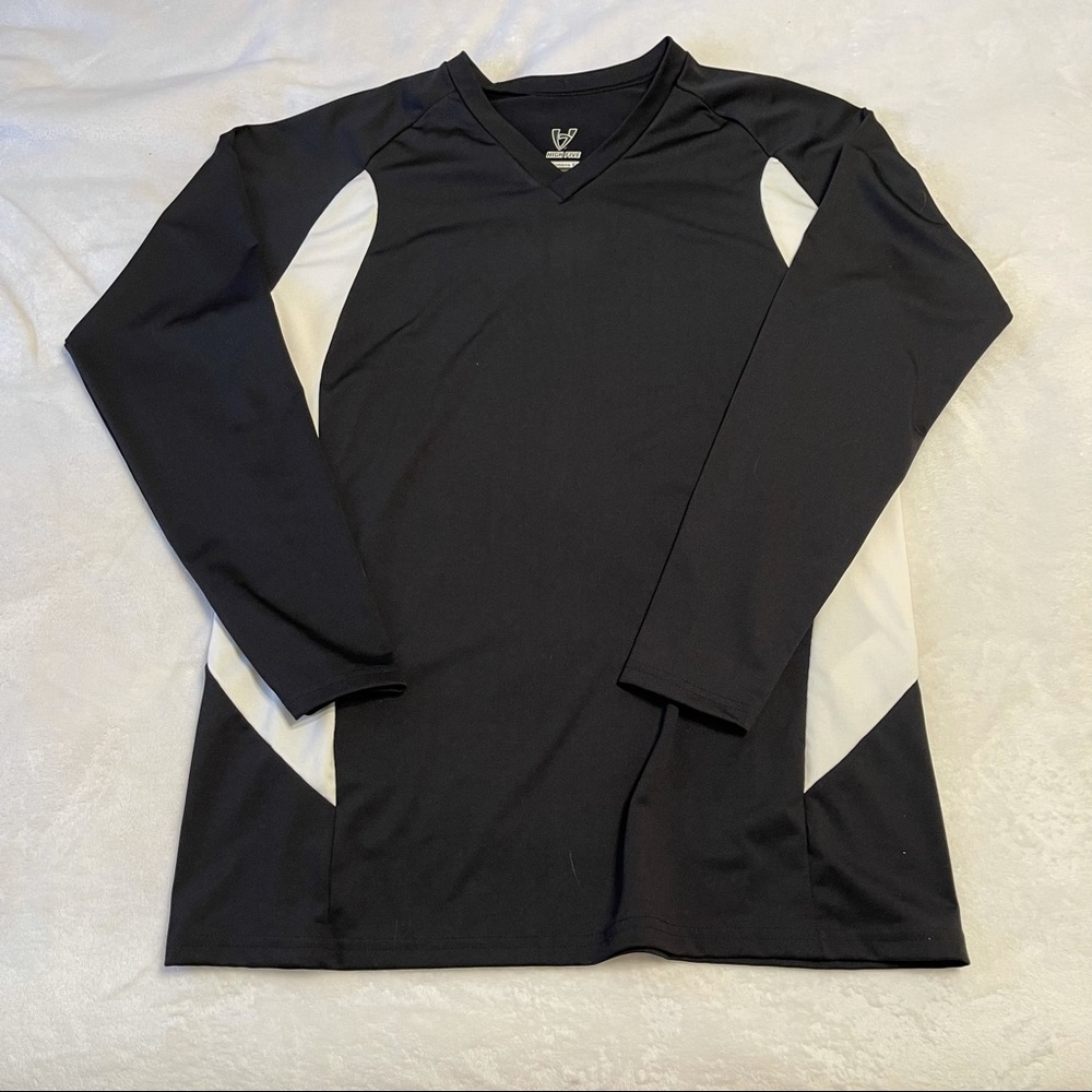❤️ Black and white Long sleeve Workout top